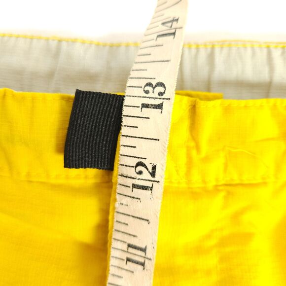 VTG Chaps Ralph Lauren Mens Large Yellow Board Shorts Swim Trunks Zip Pocket - Picture 7 of 8